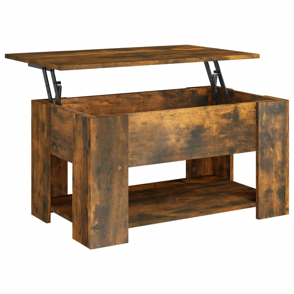 Table basse Chêne fumé 79x49x41 cm Bois d’ingénierie - Tables basses