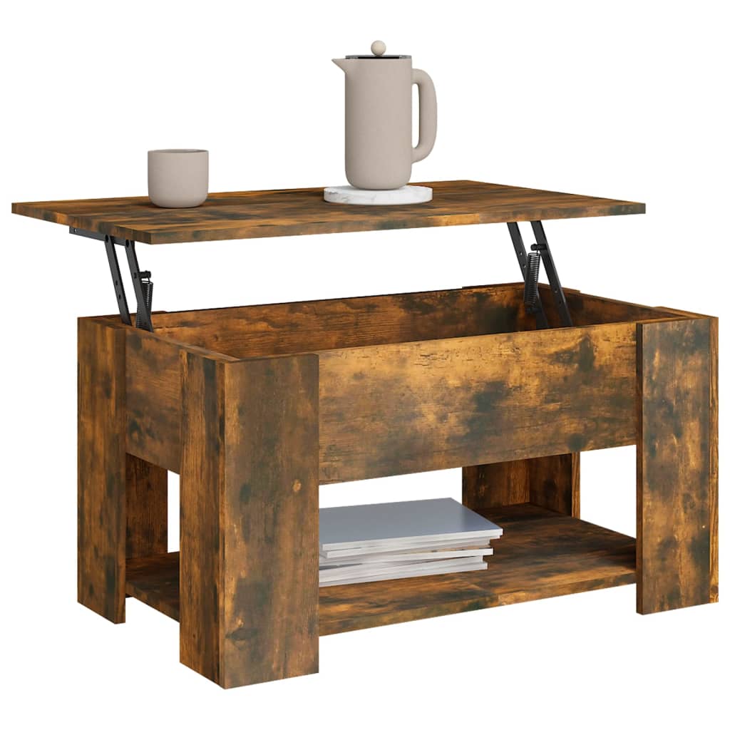 Table basse Chêne fumé 79x49x41 cm Bois d’ingénierie - Tables basses
