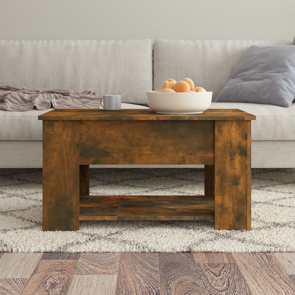 Table basse Chêne fumé 79x49x41 cm Bois d’ingénierie - Tables basses