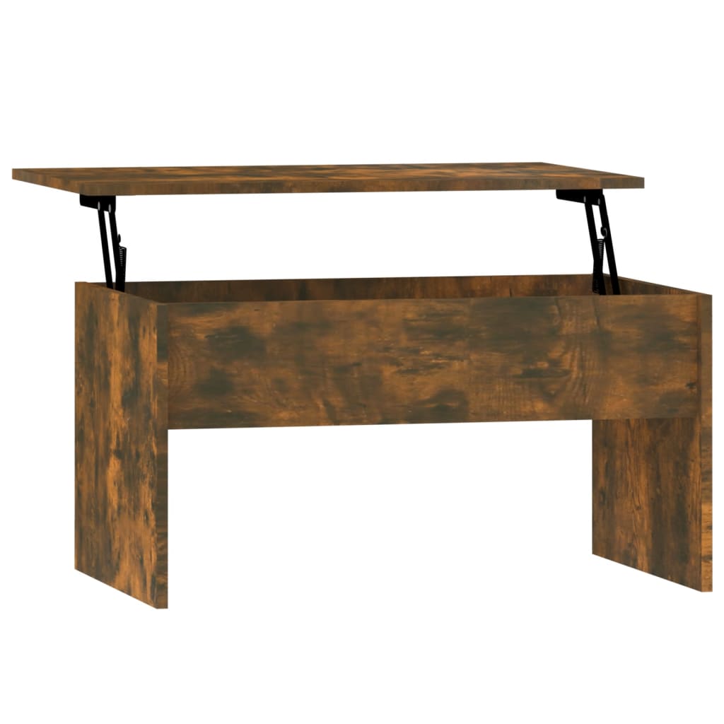 Table basse Chêne fumé 80x50,5x41,5 cm Bois d’ingénierie - Tables basses