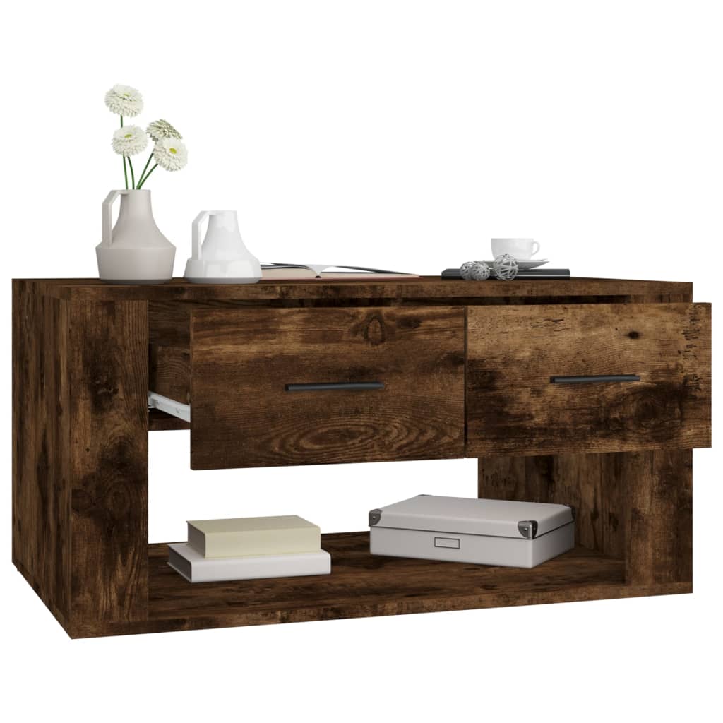 Table basse Chêne fumé 80x50x40 cm Bois d’ingénierie - Tables basses