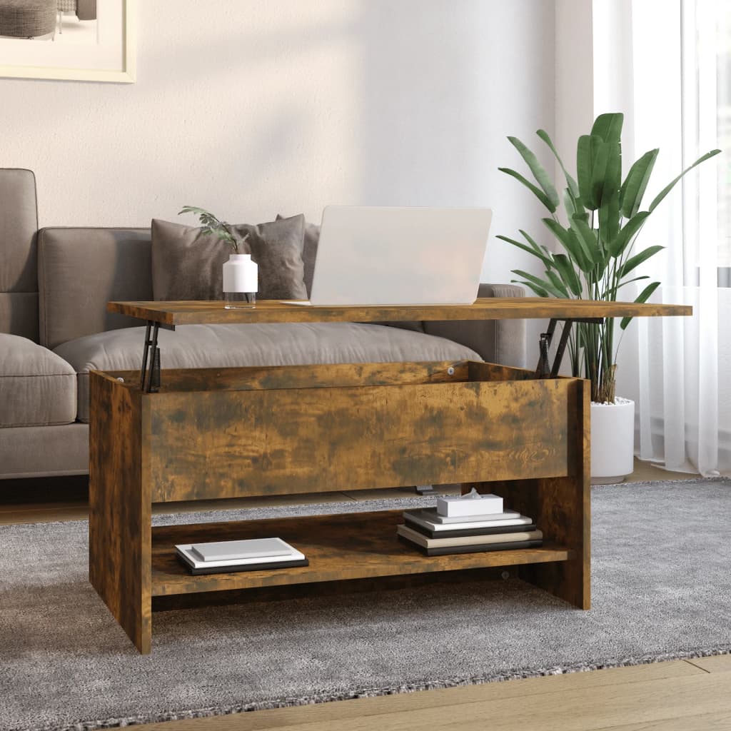 Table basse Chêne fumé 80x50x40 cm Bois d’ingénierie - Tables basses