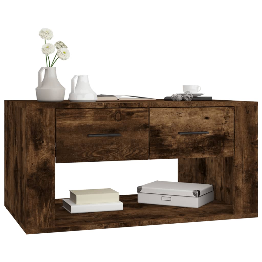 Table basse Chêne fumé 80x50x40 cm Bois d’ingénierie - Tables basses