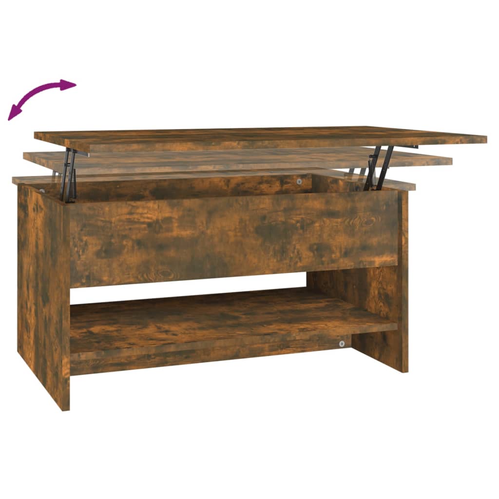 Table basse Chêne fumé 80x50x40 cm Bois d’ingénierie - Tables basses