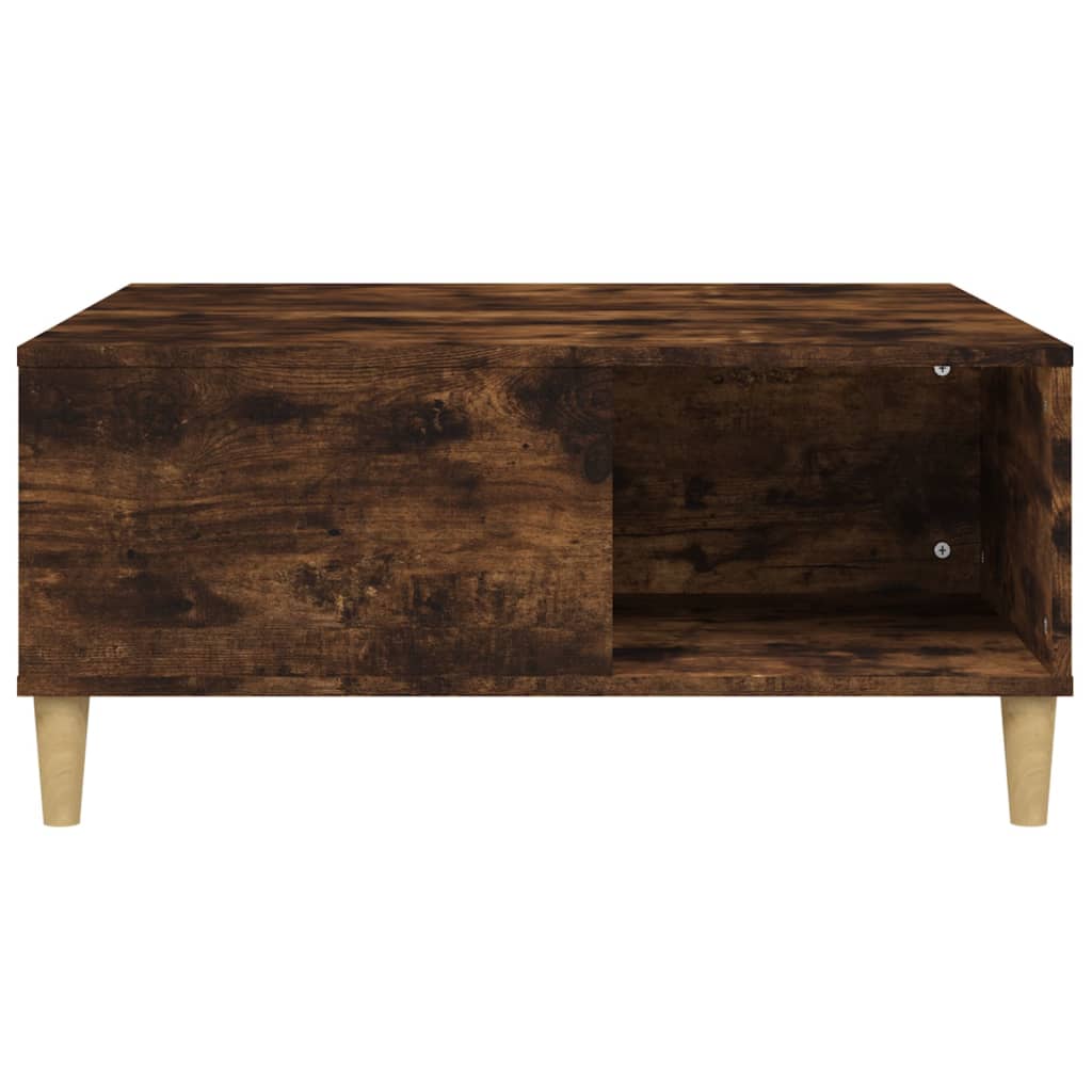 Table basse chêne fumé 80x80x36,5 cm bois d’ingénierie - Tables basses