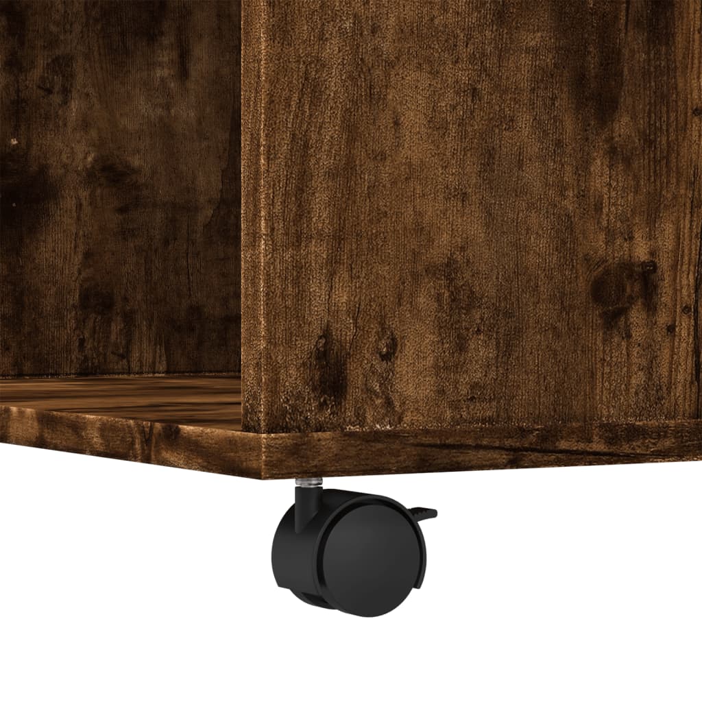 Table basse chêne fumé 80x80x40 cm bois d’ingénierie - Tables basses