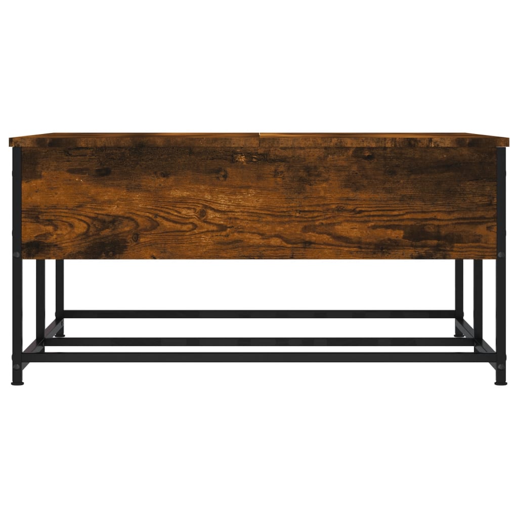 Table basse chêne fumé 80x80x40 cm bois d’ingénierie - Tables basses