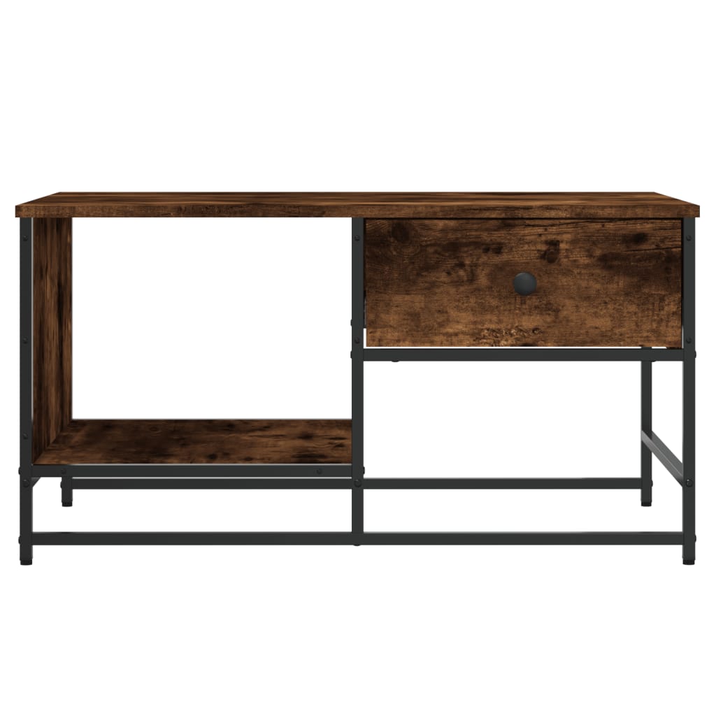 Table basse chêne fumé 85,5x51x45 cm bois d’ingénierie - Tables basses