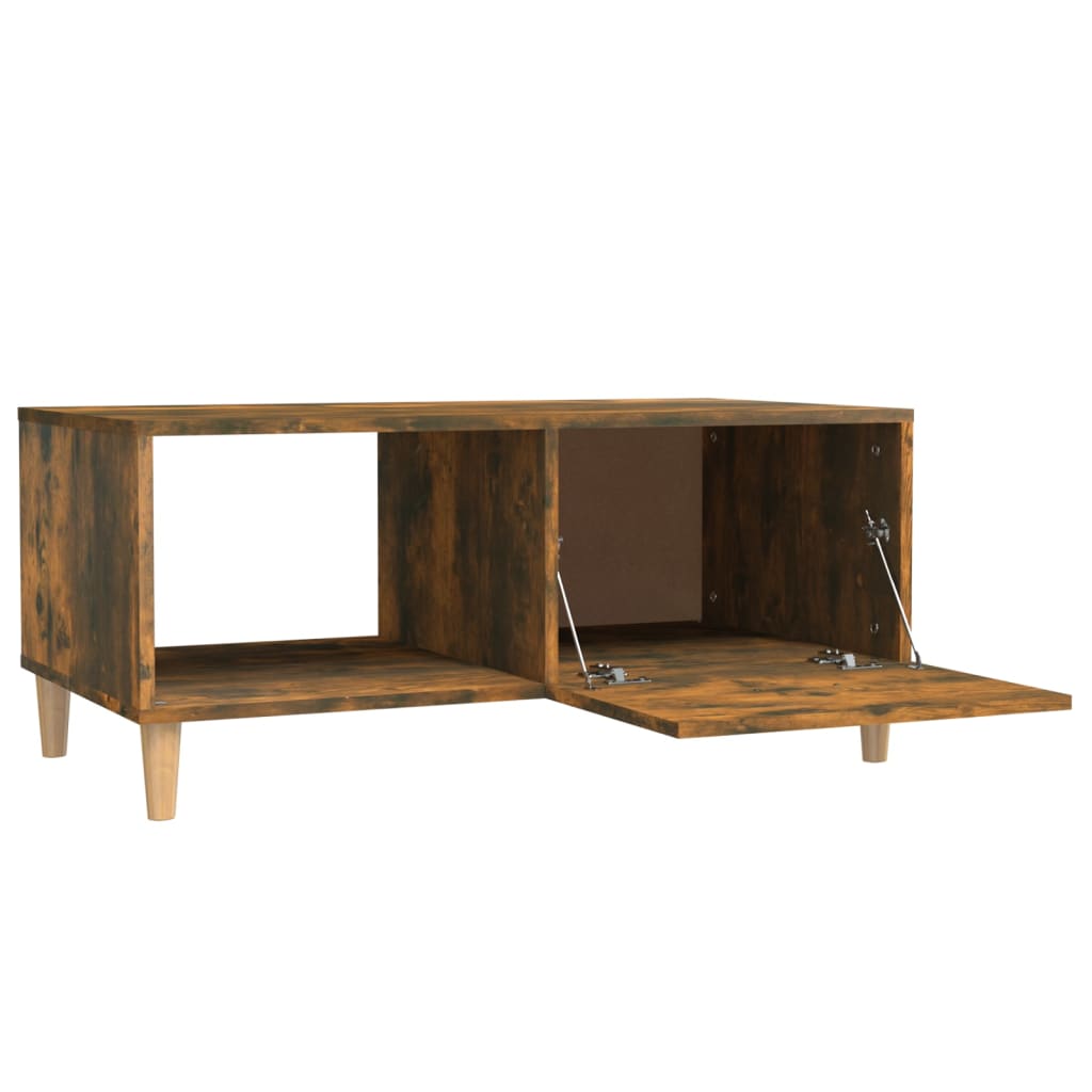 Table basse chêne fumé 89,5x50x40 cm bois d’ingénierie - Tables basses