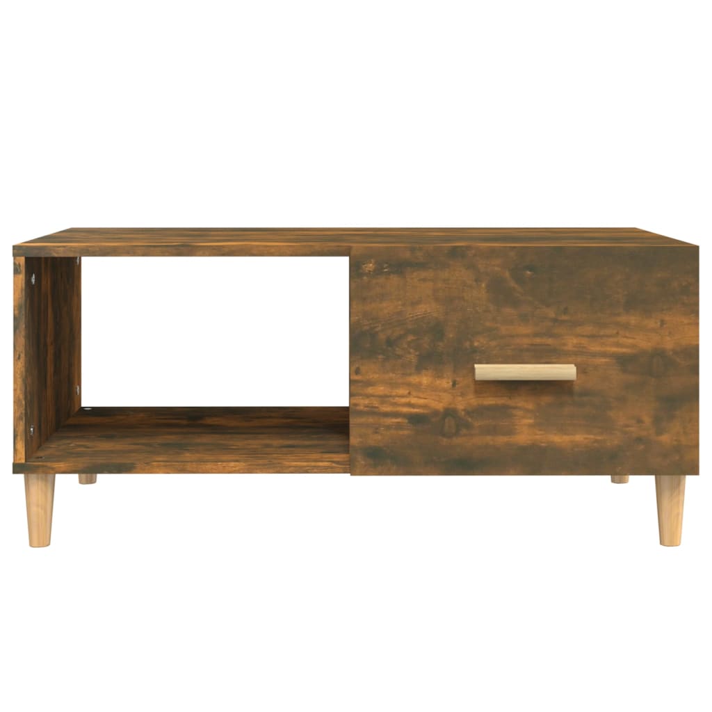 Table basse chêne fumé 89,5x50x40 cm bois d’ingénierie - Tables basses