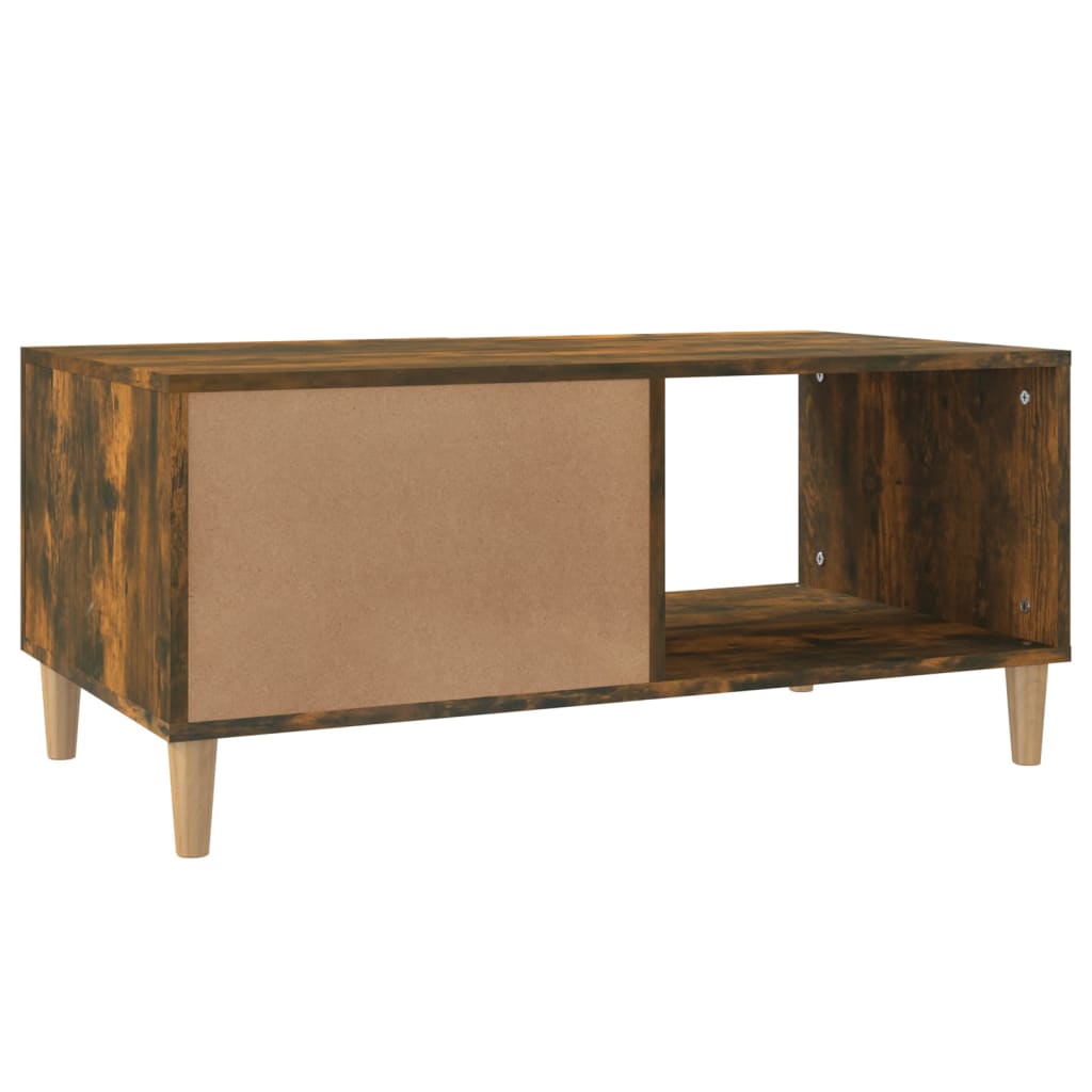 Table basse chêne fumé 89,5x50x40 cm bois d’ingénierie - Tables basses