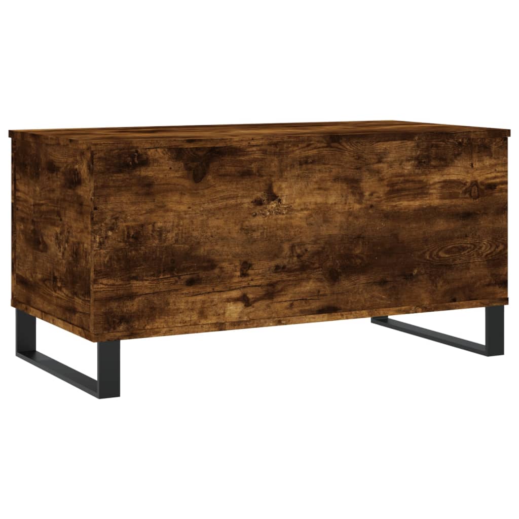 Table basse Chêne fumé 90x44,5x45 cm Bois d’ingénierie - Tables basses