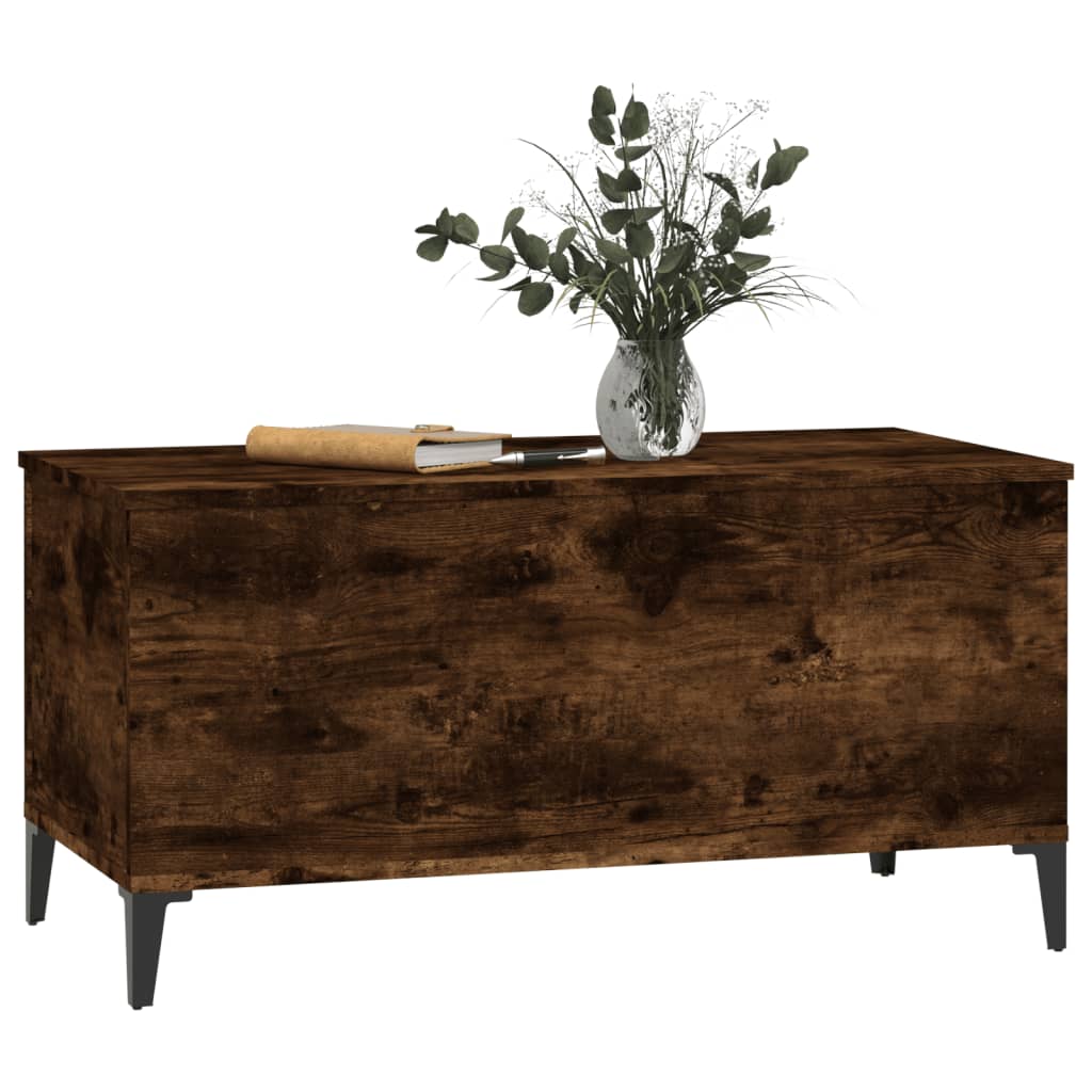 Table basse Chêne fumé 90x44,5x45 cm Bois d’ingénierie - Tables basses