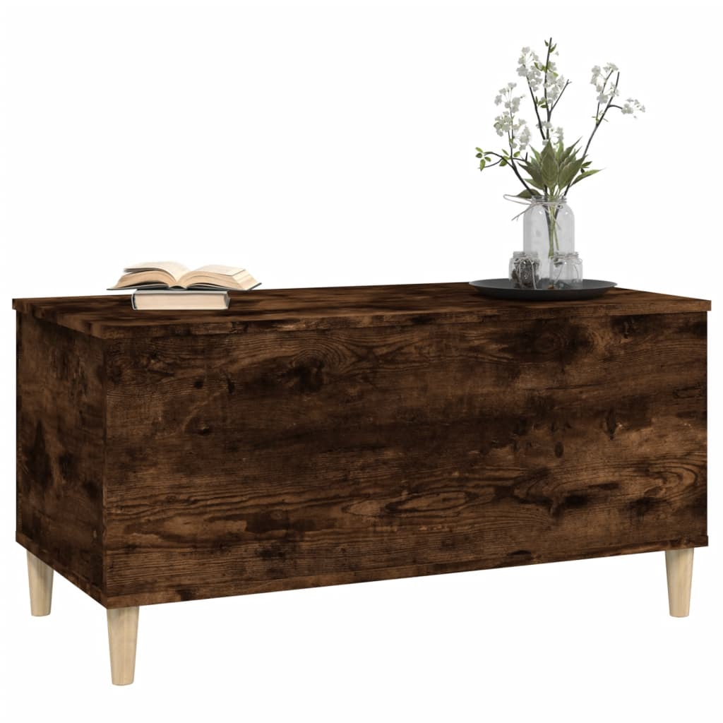 Table basse Chêne fumé 90x44,5x45 cm Bois d’ingénierie - Tables basses