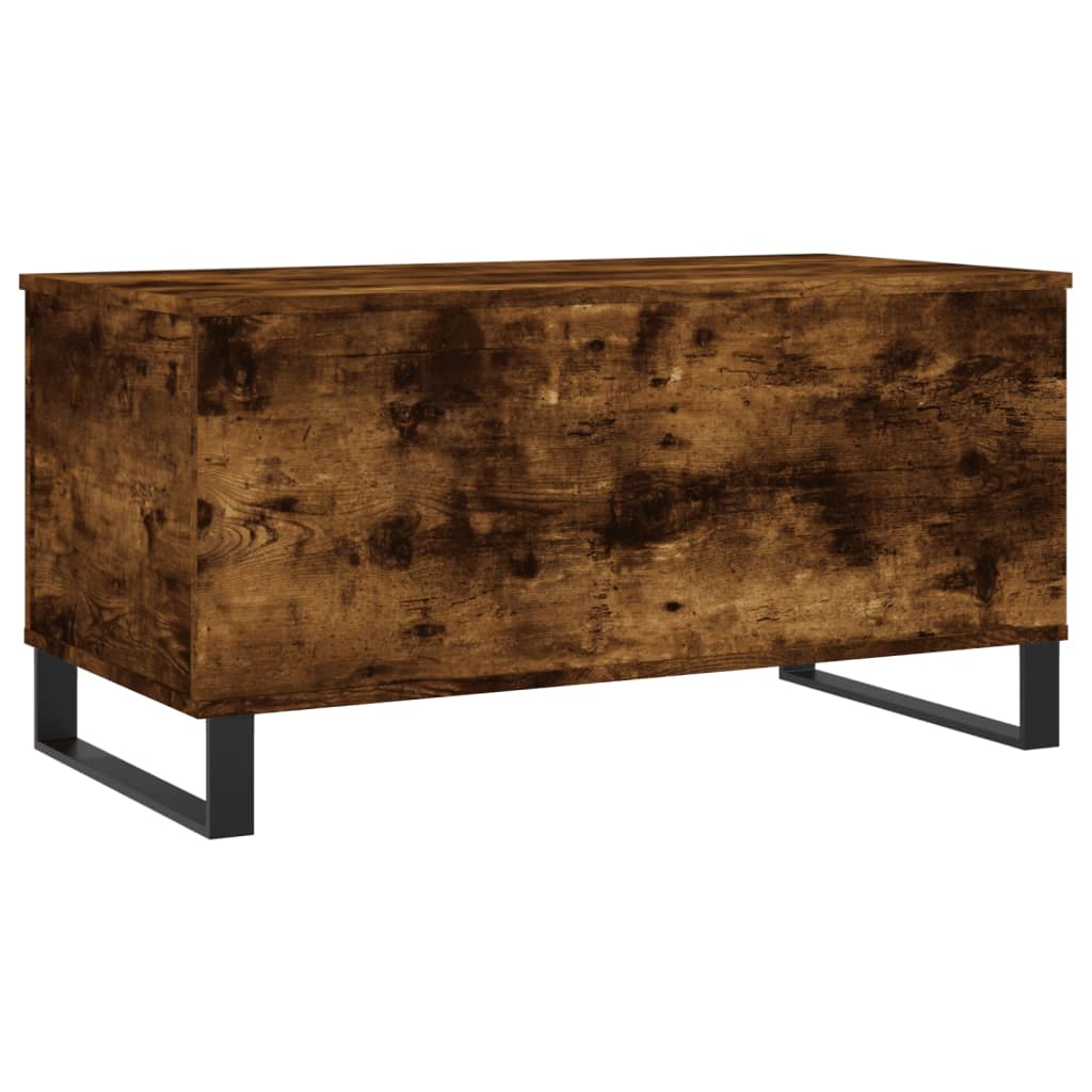 Table basse Chêne fumé 90x44,5x45 cm Bois d’ingénierie - Tables basses
