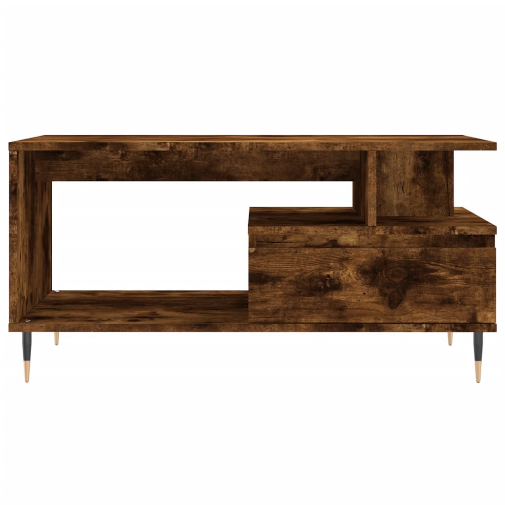 Table basse Chêne fumé 90x49x45 cm Bois d’ingénierie - Tables basses