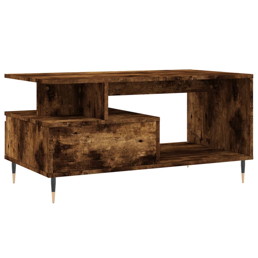 Table basse Chêne fumé 90x49x45 cm Bois d’ingénierie - Tables basses