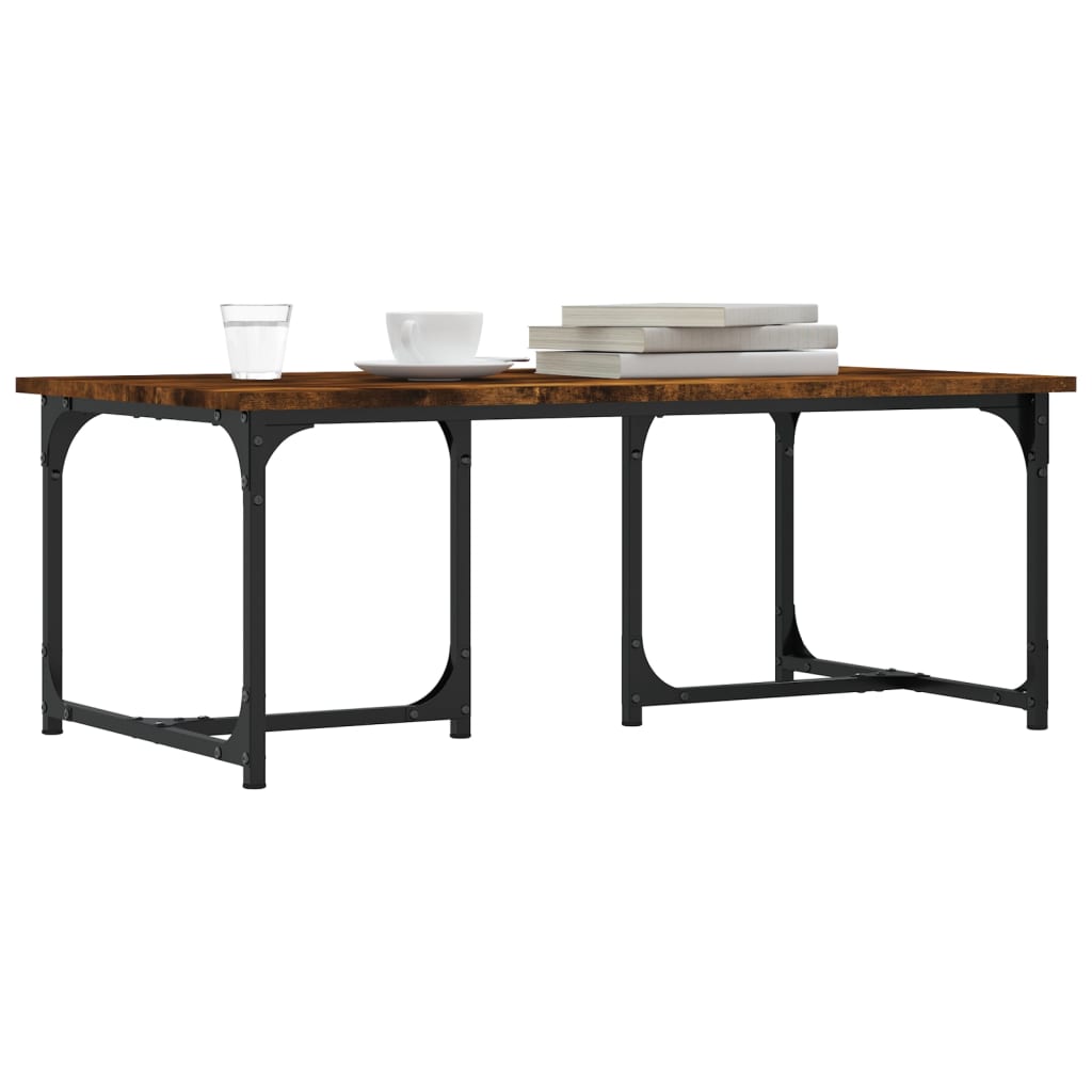 Table basse Chêne fumé 90x50x35 cm Bois d’ingénierie - Tables basses