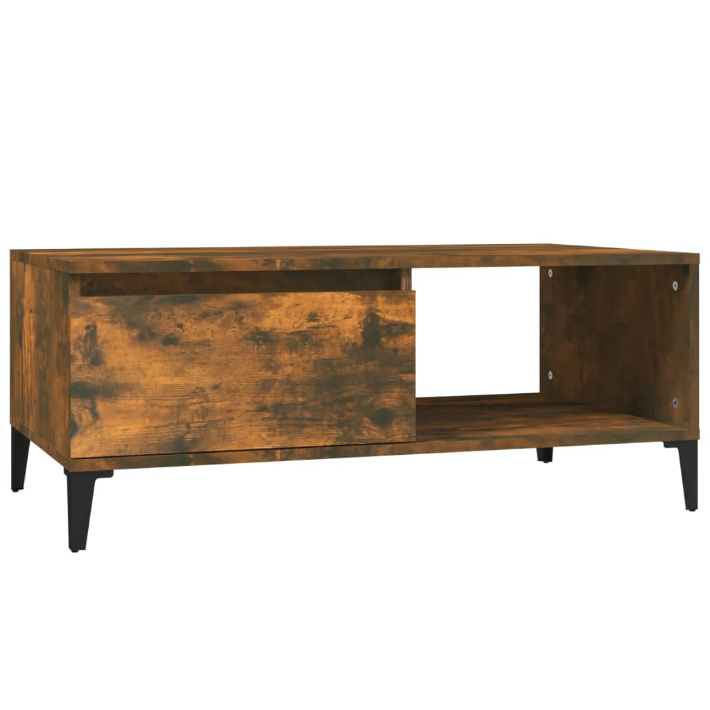 Table basse Chêne fumé 90x50x36,5 cm Bois d’ingénierie - Tables basses