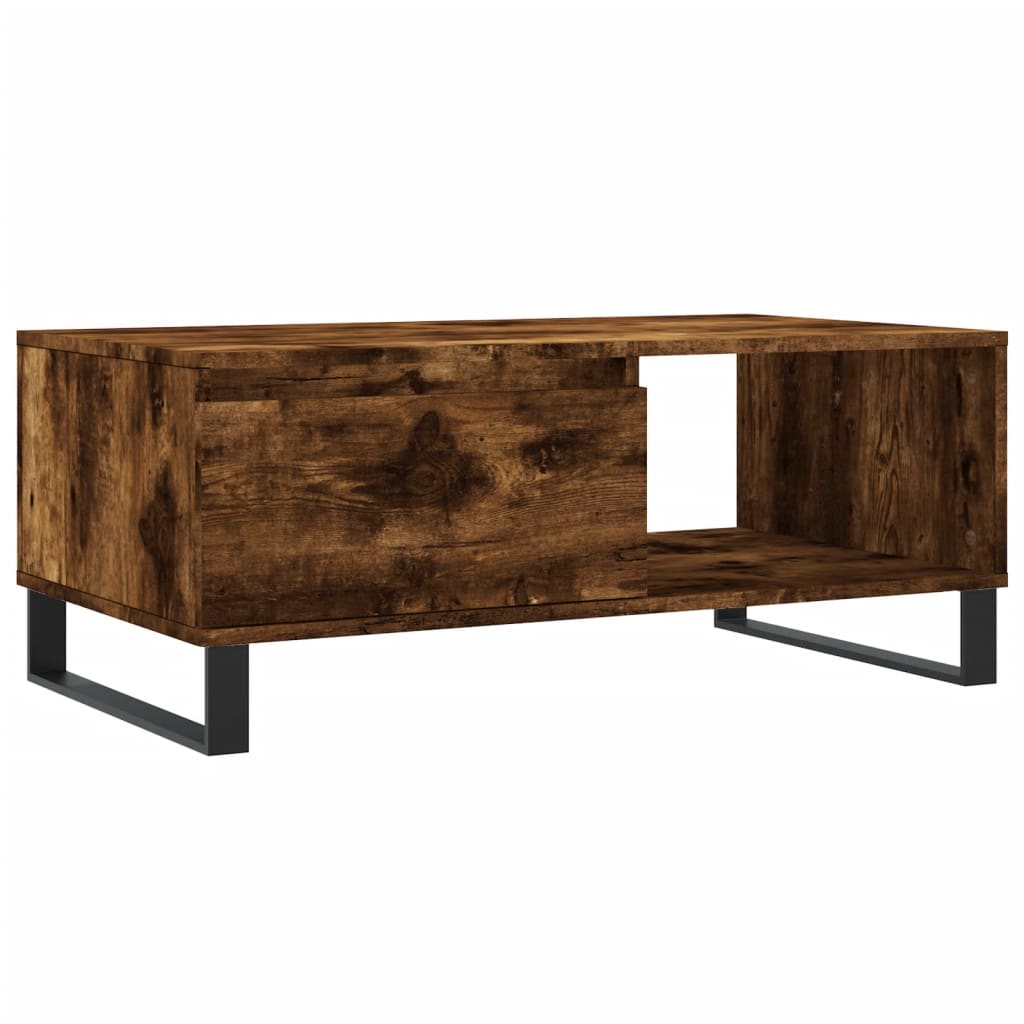 Table basse Chêne fumé 90x50x36,5 cm Bois d’ingénierie - Tables basses
