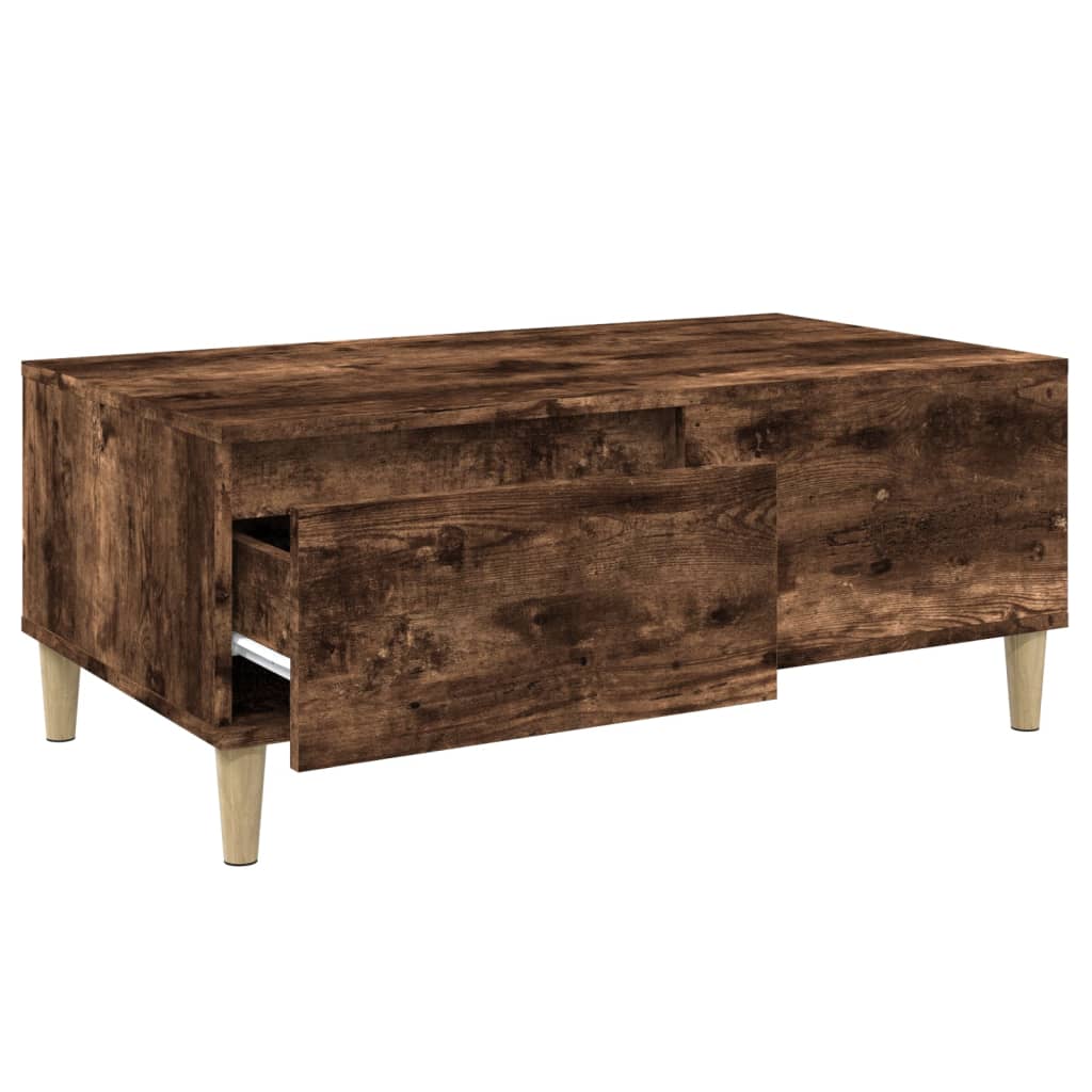 Table basse Chêne fumé 90x50x36,5 cm Bois d’ingénierie - Tables basses