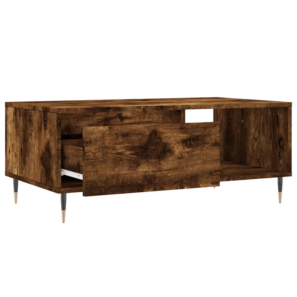Table basse Chêne fumé 90x50x36,5 cm Bois d’ingénierie - Tables basses