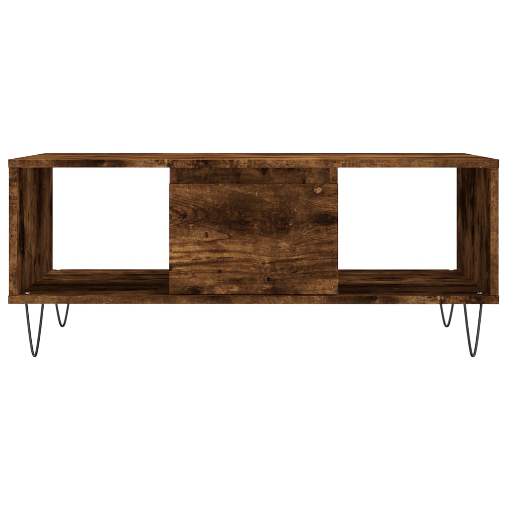 Table basse Chêne fumé 90x50x36,5 cm Bois d’ingénierie - Tables basses