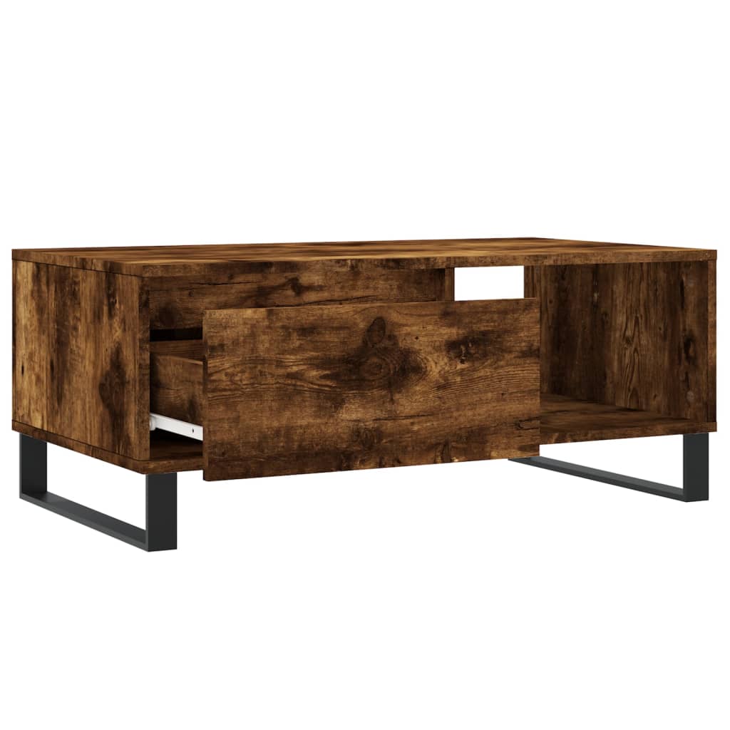 Table basse Chêne fumé 90x50x36,5 cm Bois d’ingénierie - Tables basses