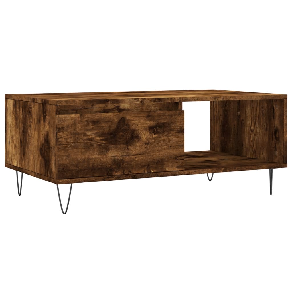 Table basse Chêne fumé 90x50x36,5 cm Bois d’ingénierie - Tables basses