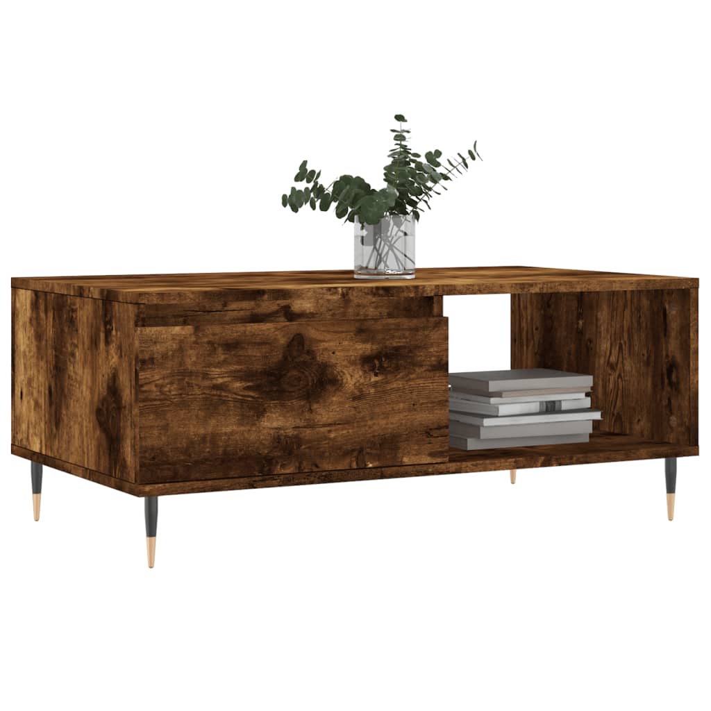 Table basse Chêne fumé 90x50x36,5 cm Bois d’ingénierie - Tables basses