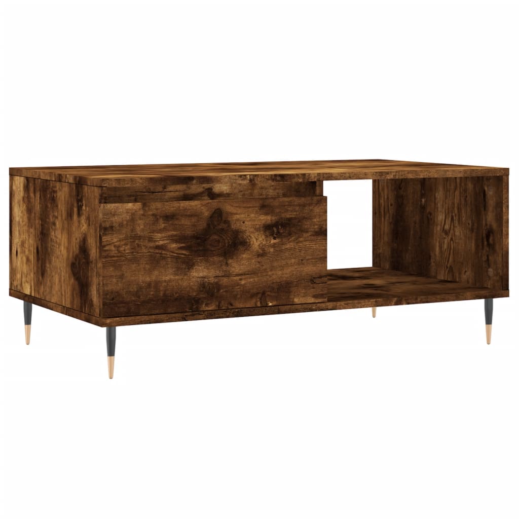 Table basse Chêne fumé 90x50x36,5 cm Bois d’ingénierie - Tables basses