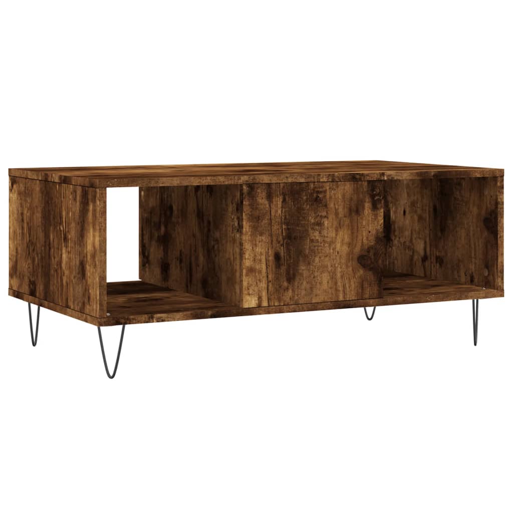 Table basse Chêne fumé 90x50x36,5 cm Bois d’ingénierie - Tables basses