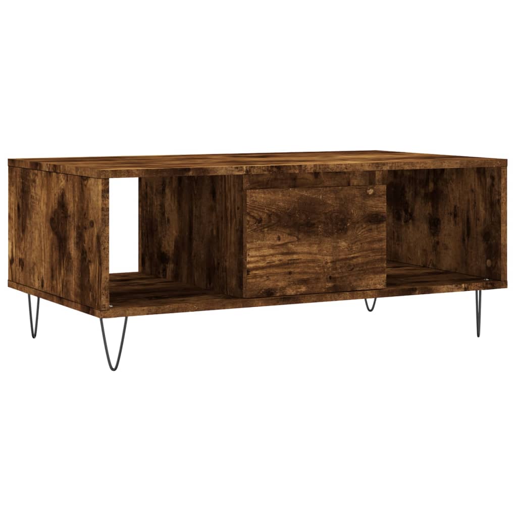 Table basse Chêne fumé 90x50x36,5 cm Bois d’ingénierie - Tables basses