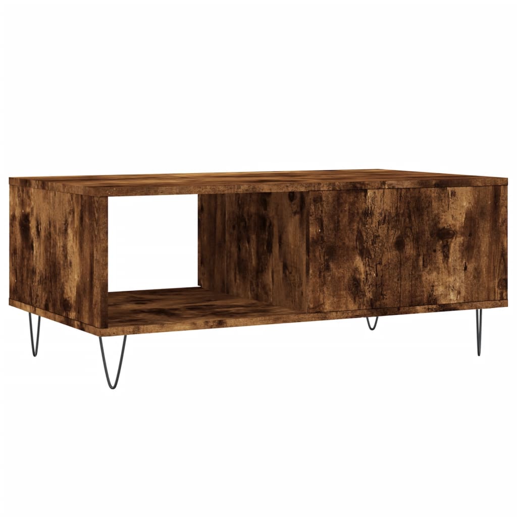 Table basse Chêne fumé 90x50x36,5 cm Bois d’ingénierie - Tables basses