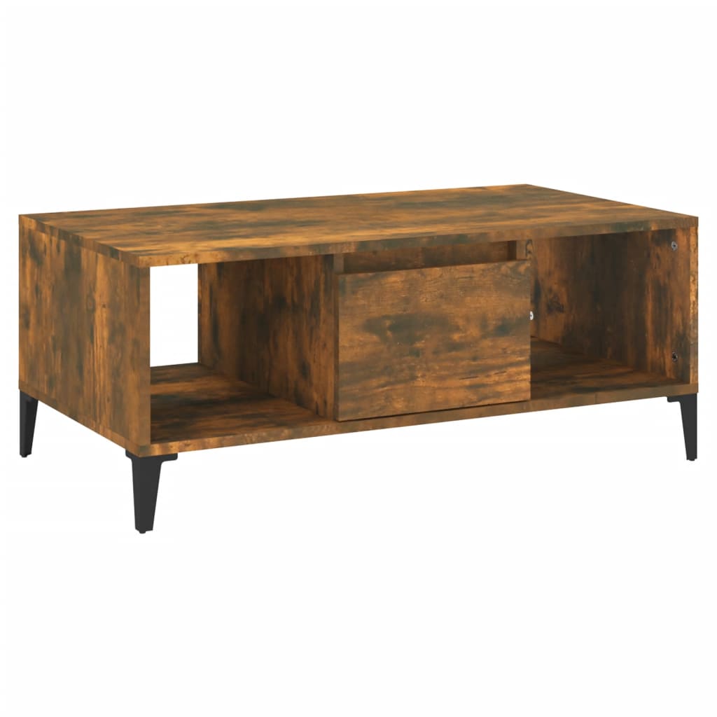 Table basse Chêne fumé 90x50x36,5 cm Bois d’ingénierie - Tables basses