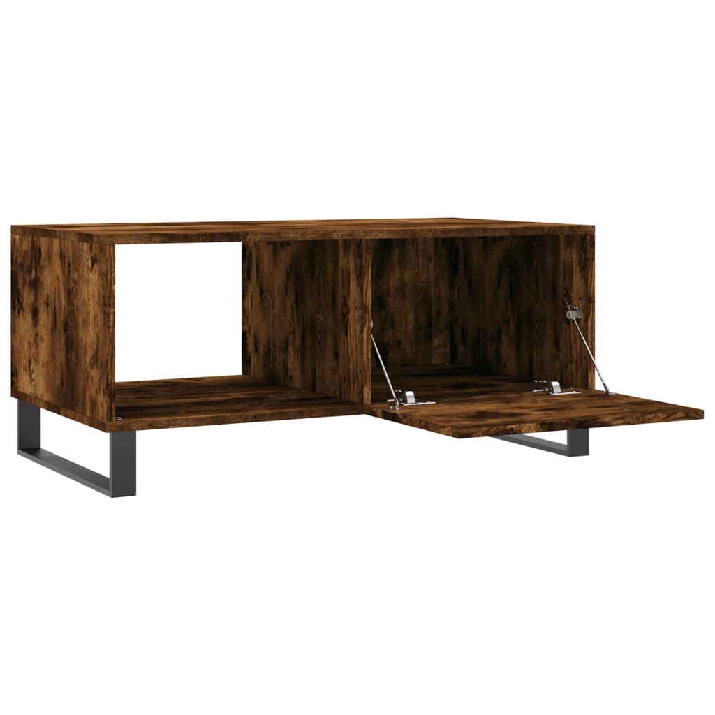 Table basse chêne fumé 90x50x40 cm bois d’ingénierie - Tables basses