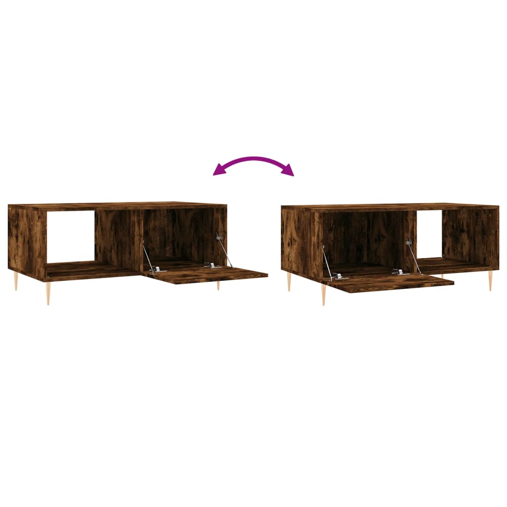 Table basse chêne fumé 90x50x40 cm bois d’ingénierie - Tables basses