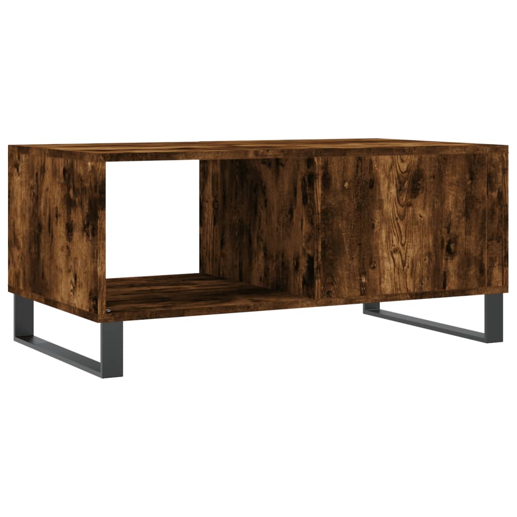 Table basse chêne fumé 90x50x40 cm bois d’ingénierie - Tables basses