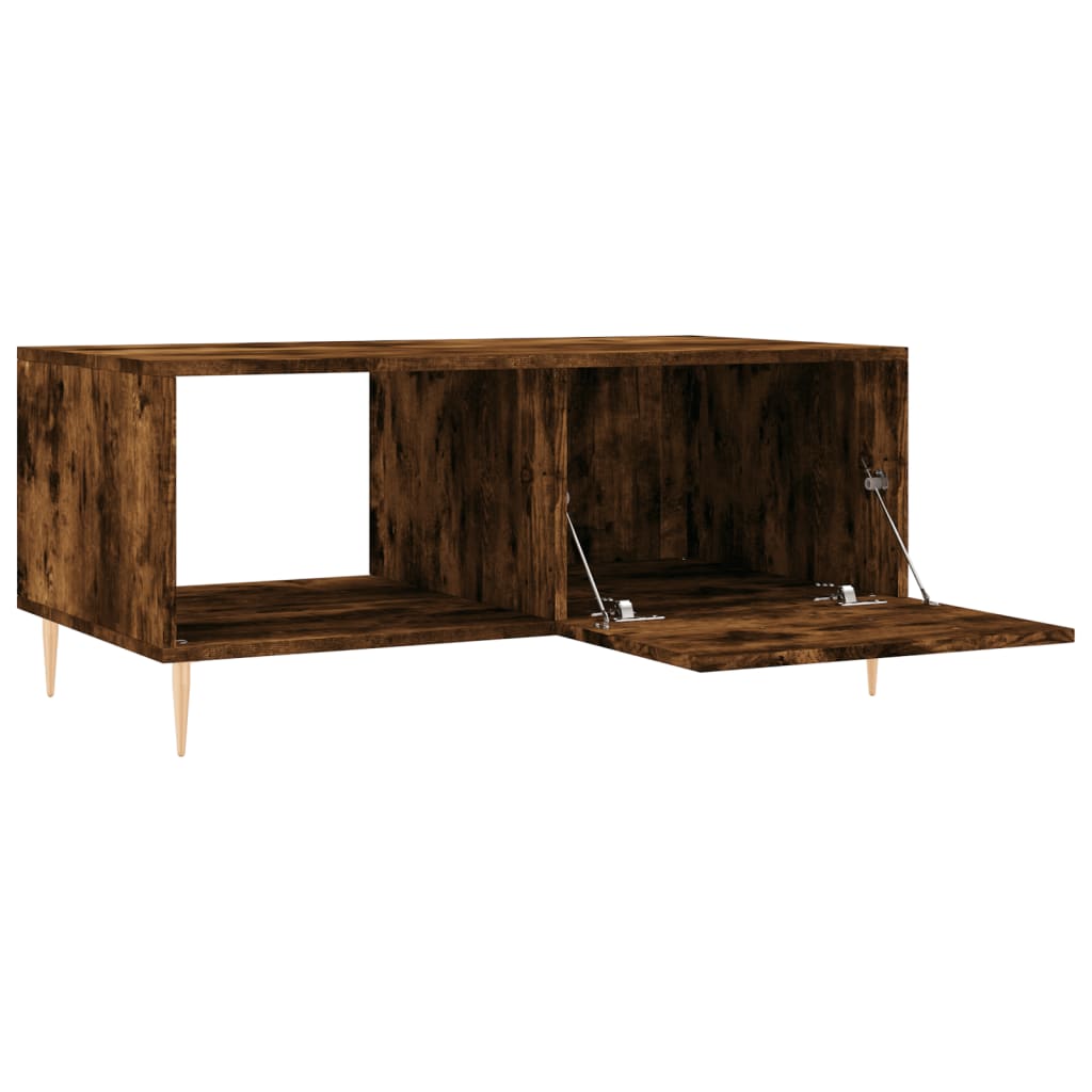 Table basse chêne fumé 90x50x40 cm bois d’ingénierie - Tables basses