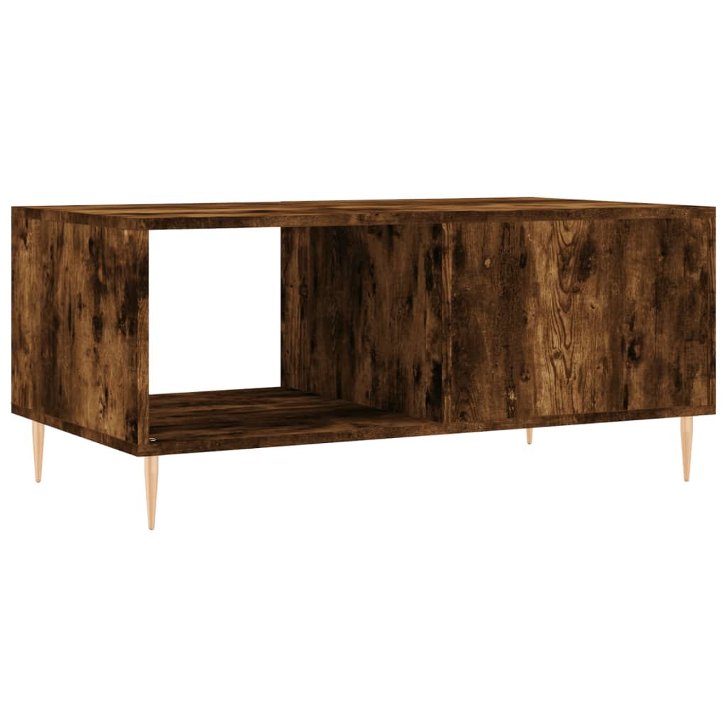 Table basse chêne fumé 90x50x40 cm bois d’ingénierie - Tables basses