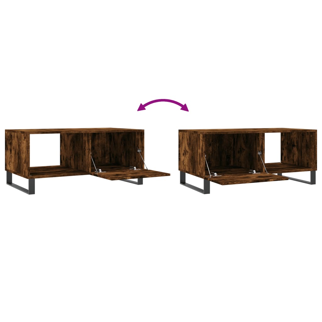 Table basse chêne fumé 90x50x40 cm bois d’ingénierie - Tables basses
