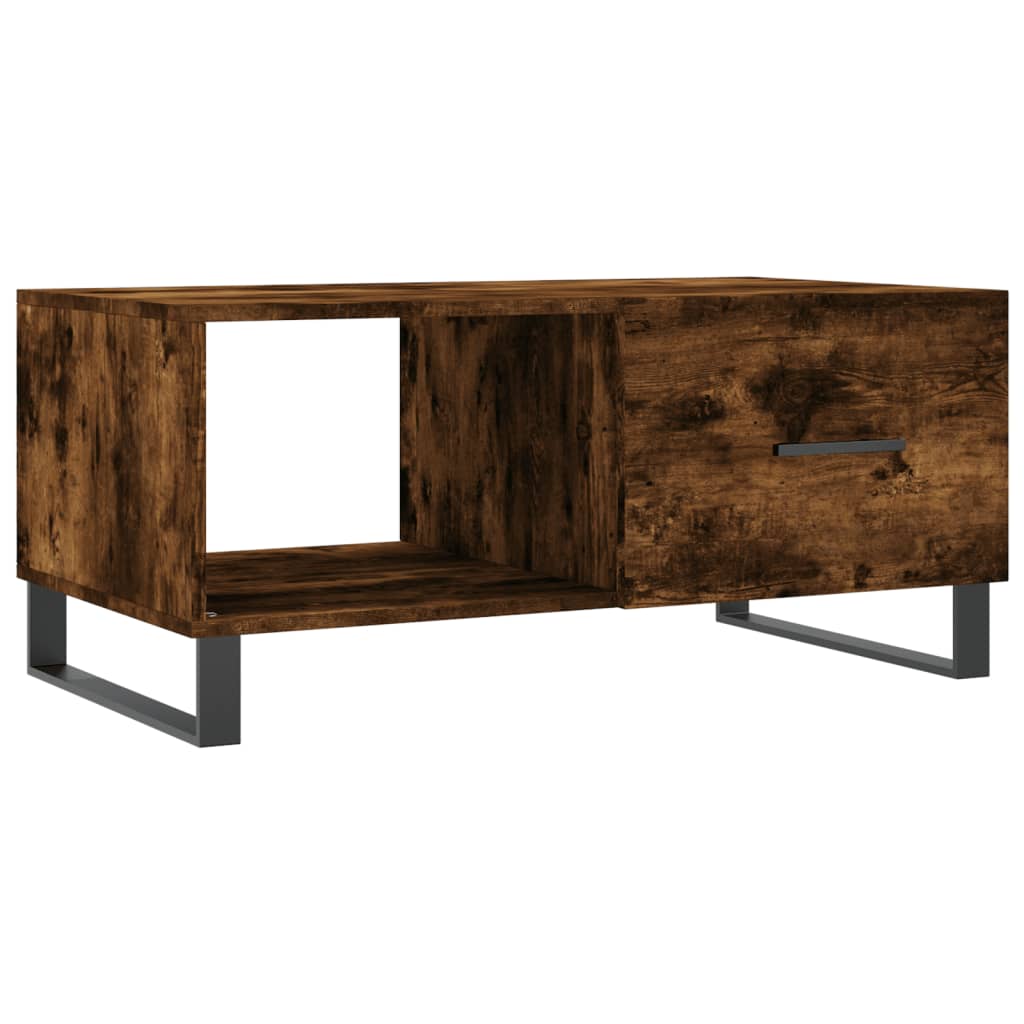 Table basse chêne fumé 90x50x40 cm bois d’ingénierie - Tables basses