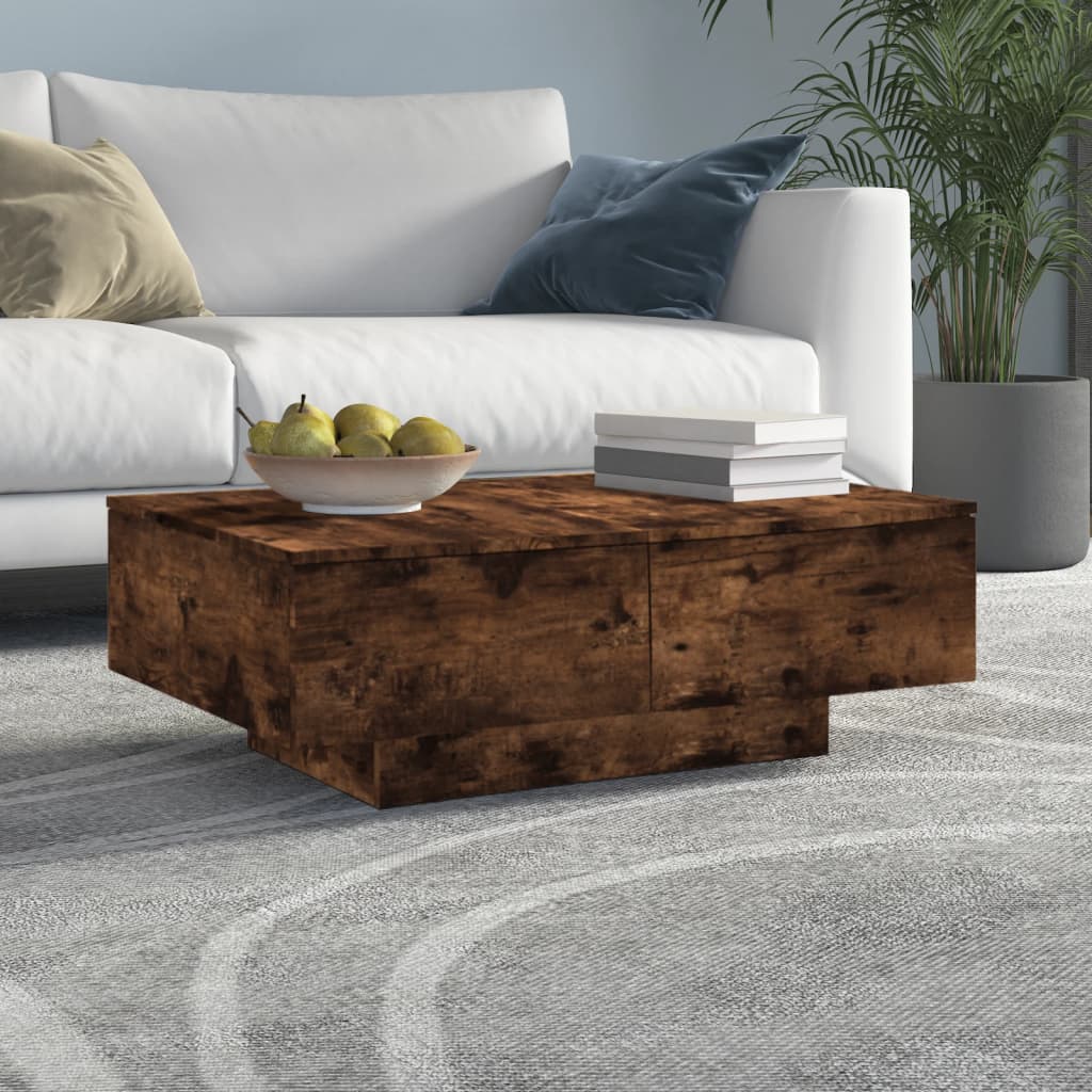 Table basse Chêne fumé 90x60x31 cm Bois d’ingénierie - Tables basses