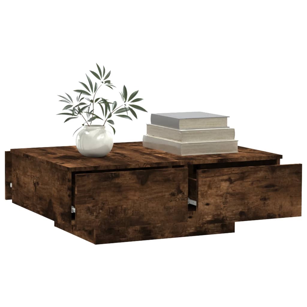 Table basse Chêne fumé 90x60x31 cm Bois d’ingénierie - Tables basses