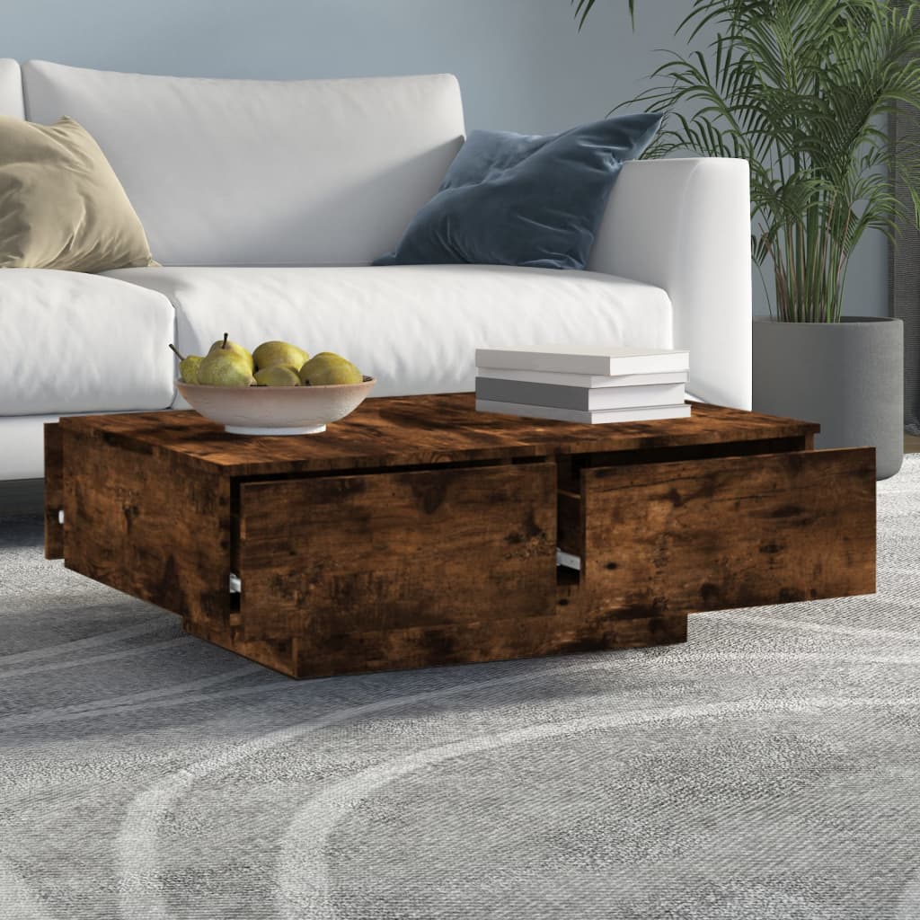 Table basse Chêne fumé 90x60x31 cm Bois d’ingénierie - Tables basses
