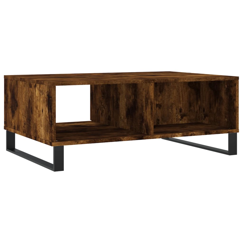 Table basse chêne fumé 90x60x35 cm bois d’ingénierie - Tables basses