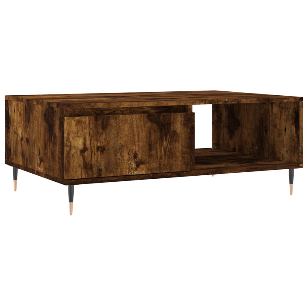 Table basse chêne fumé 90x60x35 cm bois d’ingénierie - Tables basses