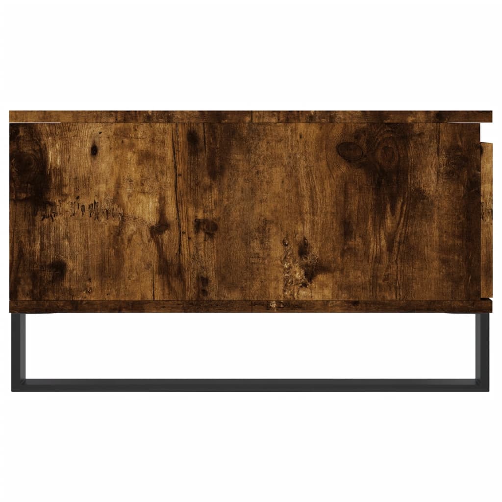Table basse chêne fumé 90x60x35 cm bois d’ingénierie - Tables basses