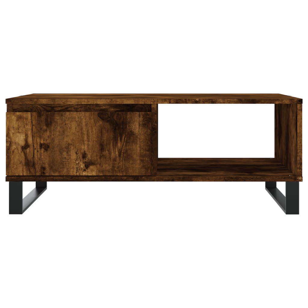 Table basse chêne fumé 90x60x35 cm bois d’ingénierie - Tables basses