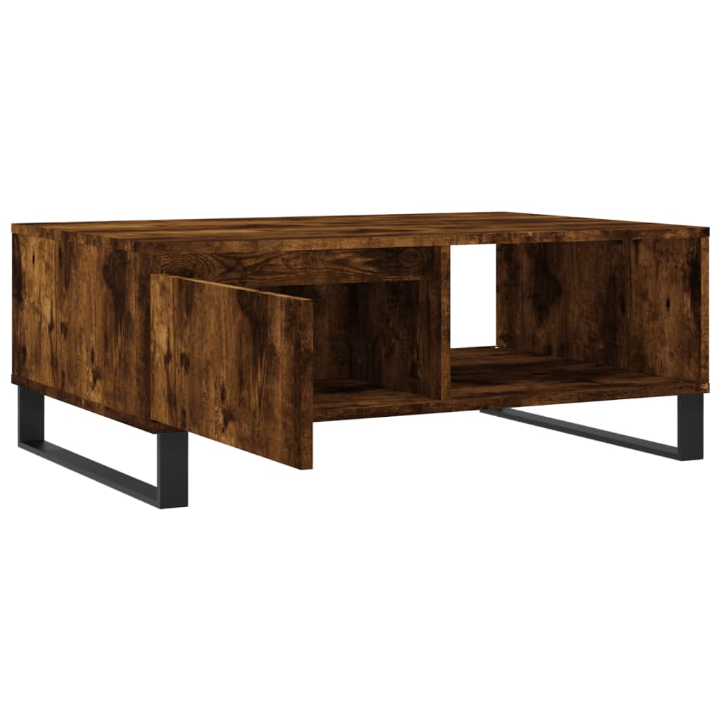 Table basse chêne fumé 90x60x35 cm bois d’ingénierie - Tables basses